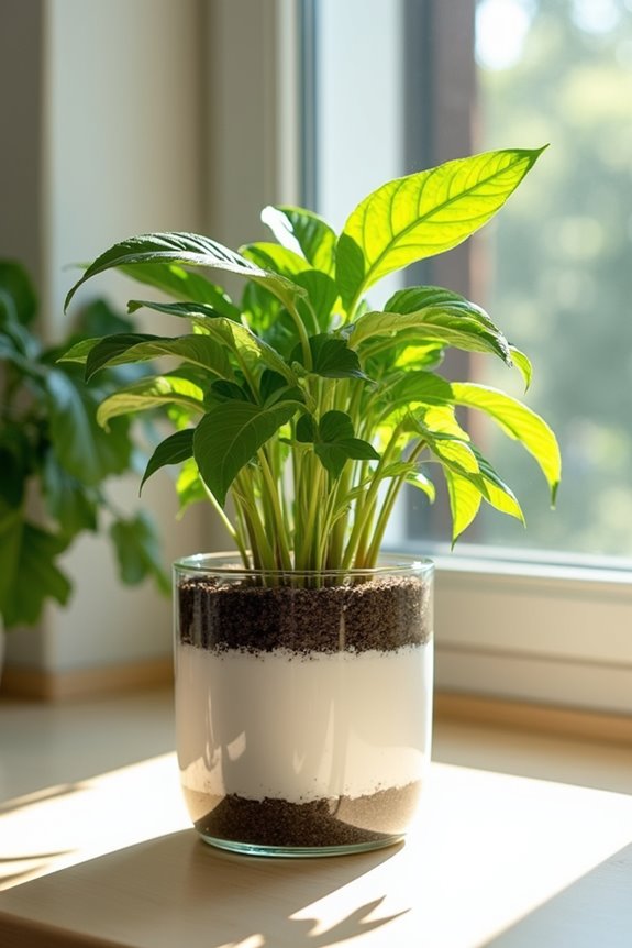 consistent moisture with self watering