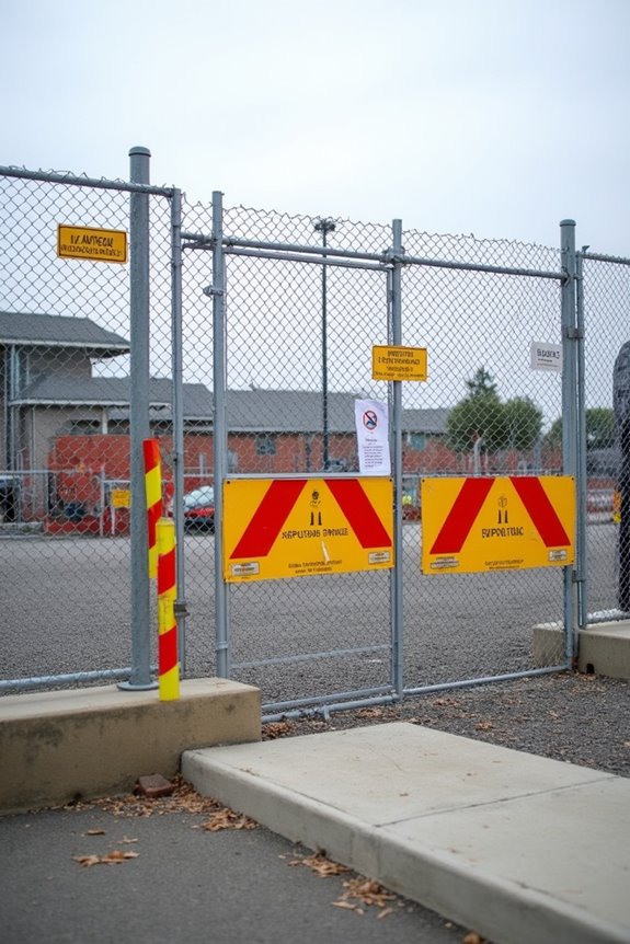 construction site fencing compliance and liability