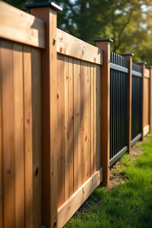fence material costs by type and range
