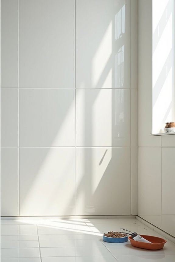 five step tile painting prep sequence
