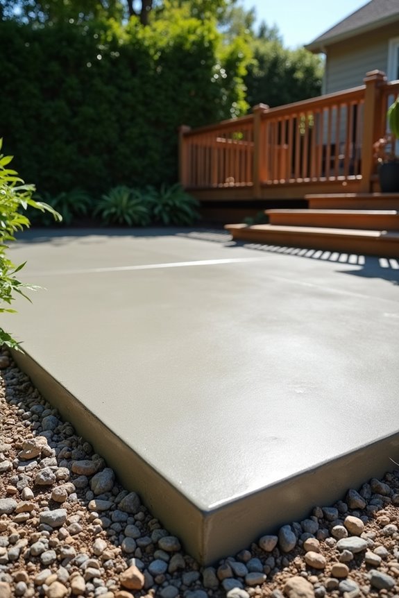 four inch concrete patio standard