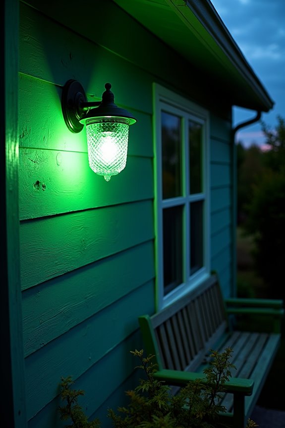 green porch light bulb considerations and installation