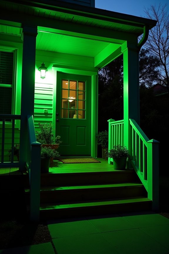 green porch lights honor veterans year round