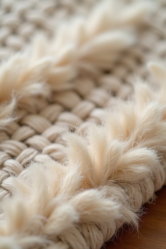 hands on rug material identification