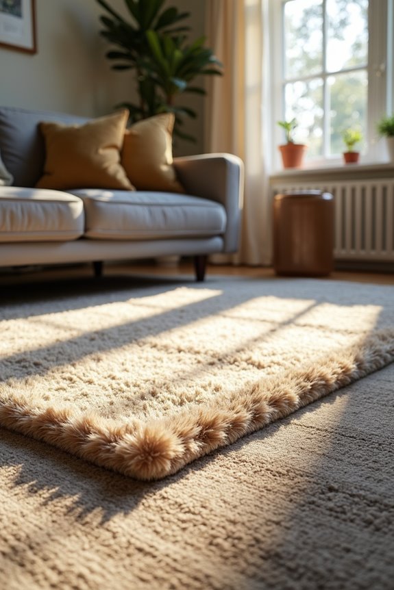 layering rugs for coziness and protection