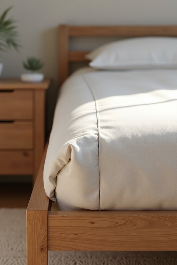 nightstand height aligns with mattress