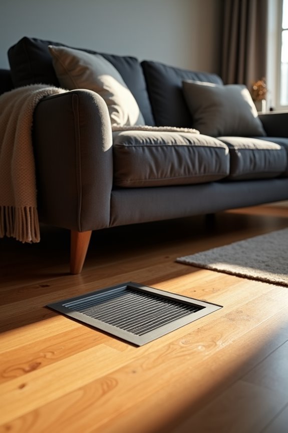 open leg furniture improves airflow under vents