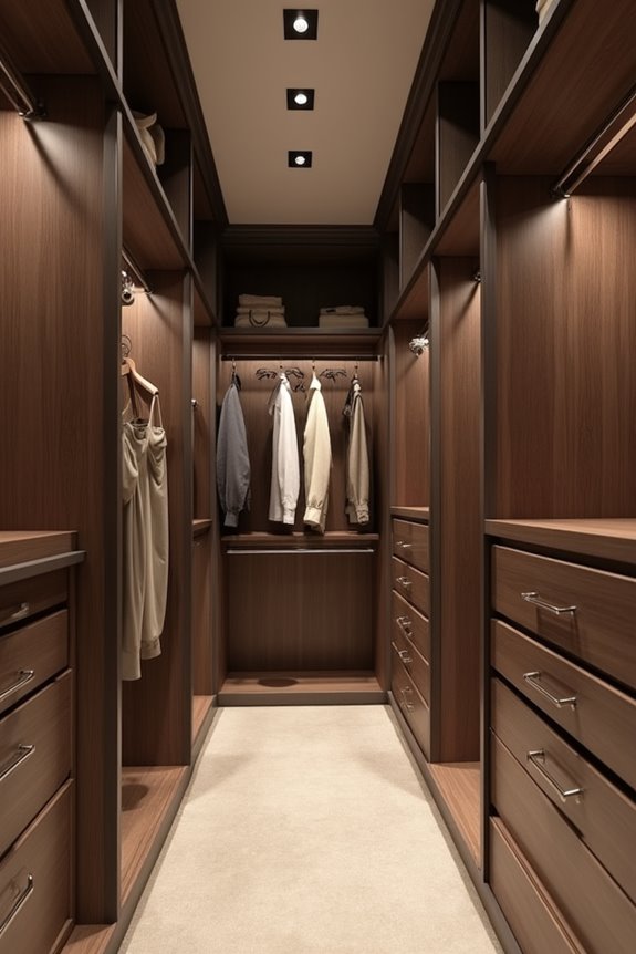 optimal closet depth guides access