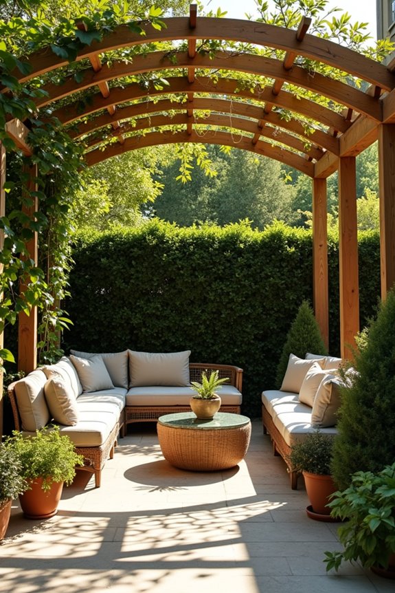 outdoor pergola open roof shade options