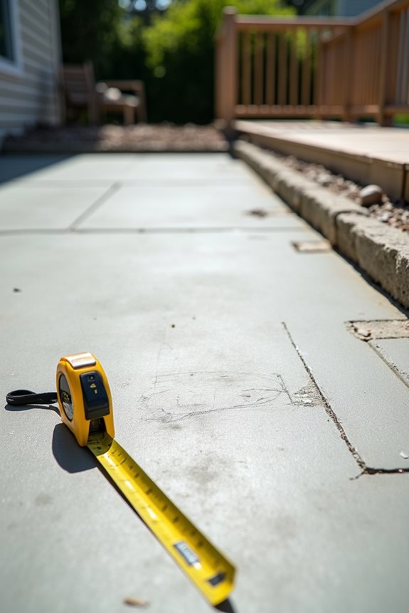 patio load dictates thickness