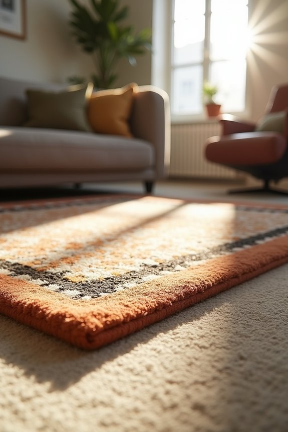rug over carpet cohesive non slip