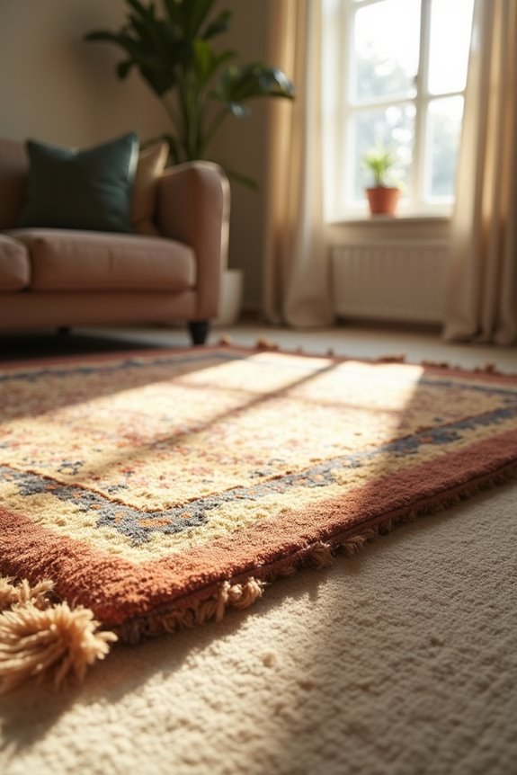 rugs enhance carpeted spaces