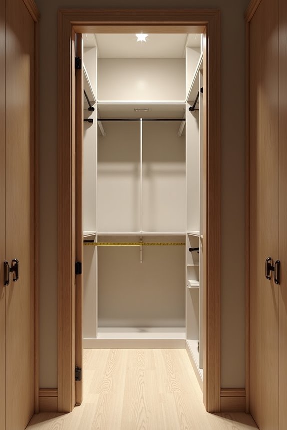 standard closet depth 24 walk in depth 36