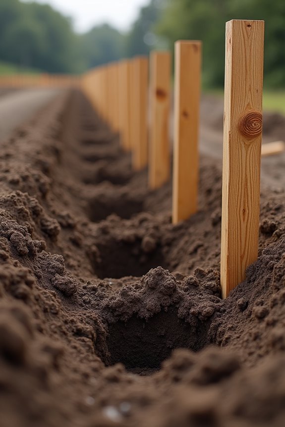 tamp backfill evenly drain
