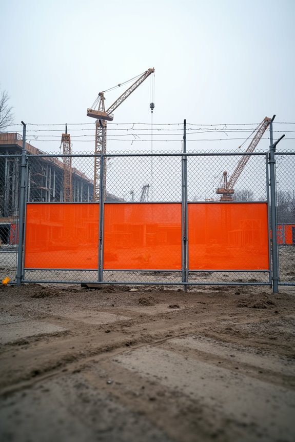 temporary fencing prevents unauthorized entry and hazards