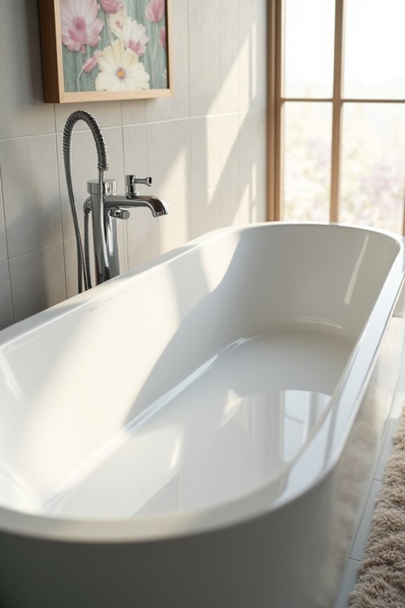 tub dimensions overflow shape displacement