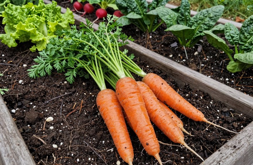 deep stone free raised bed carrots