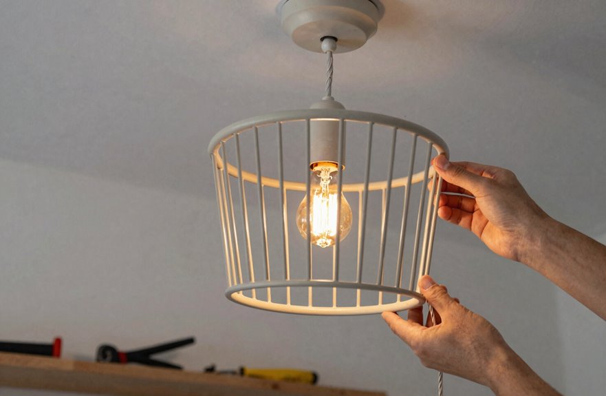 waste basket pendant diy under 40