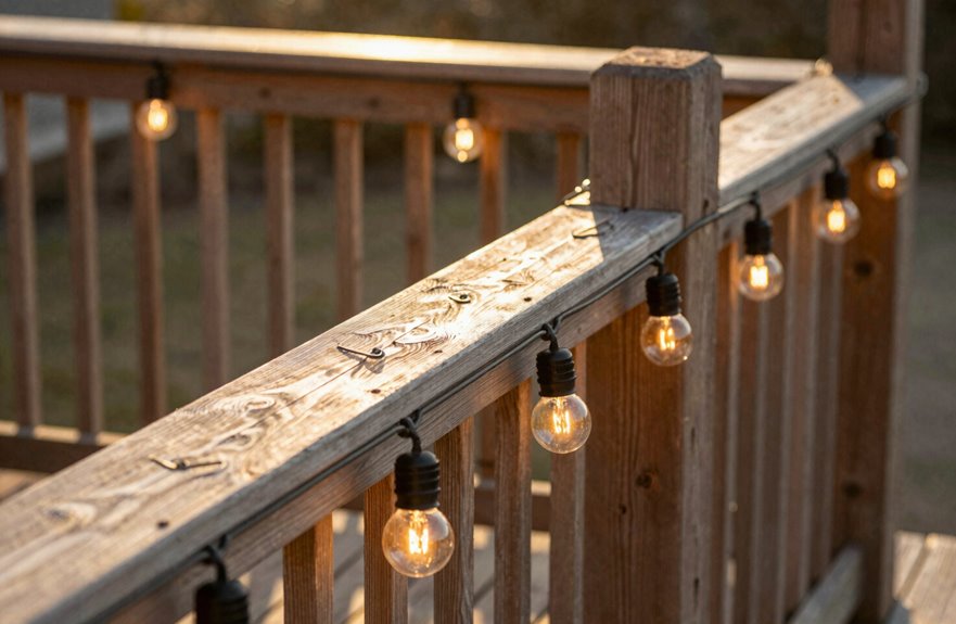 wrap around deck posts lighting