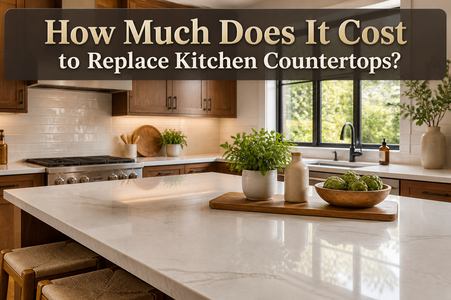 A kitchen featuring different countertop materials in a variety of styles.